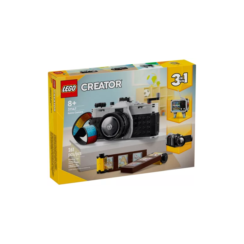 Gioco da costruzione lego fotocamera retro con tv e videocamera [31147]