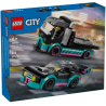 Gioco da costruzione lego auto da corsa e camion da trasporto [60406]