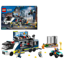 Gioco da costruzione lego city laboratorio della polizia nel camion
