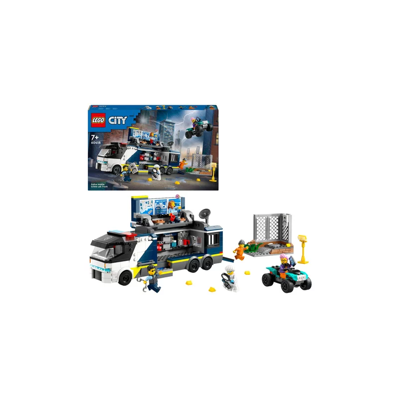 Gioco da costruzione lego city laboratorio della polizia nel camion