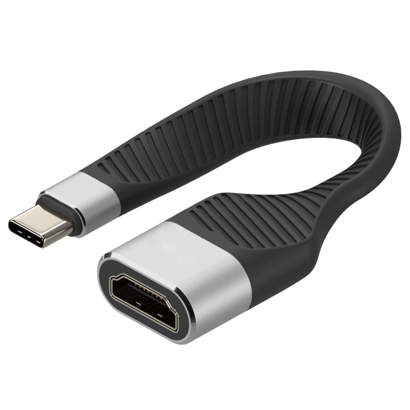 Cavo techly corto piatto usb tipo c maschio a hdmi femmina fpc 13.6cm