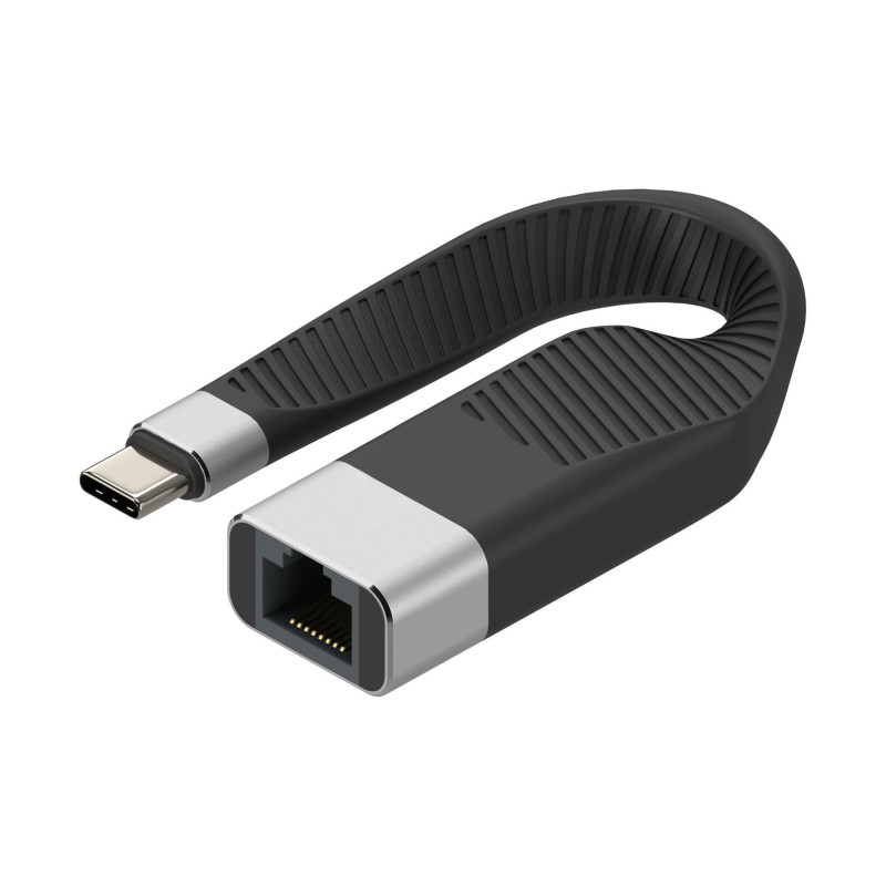 Cavo techly corto piatto usb tipo c maschio a rj45 femmina fpc 14.4cm