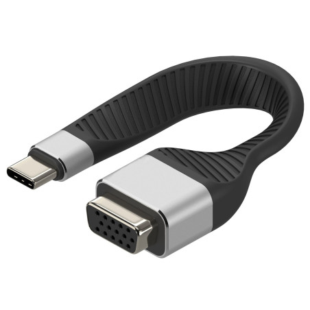 Cavo techly corto piatto usb tipo c maschio a vga femmina fpc 11.95cm