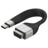 Cavo techly corto piatto usb tipo c maschio a vga femmina fpc 11.95cm