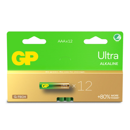 Pile gp batteries ultra alcalina ministilo aaa 124u/lr03 12pz