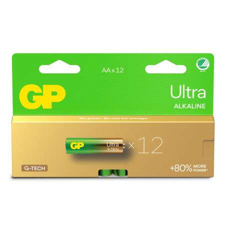 Pile gp batteries ultra alcaline stilo aa 15au/lr6 12pz