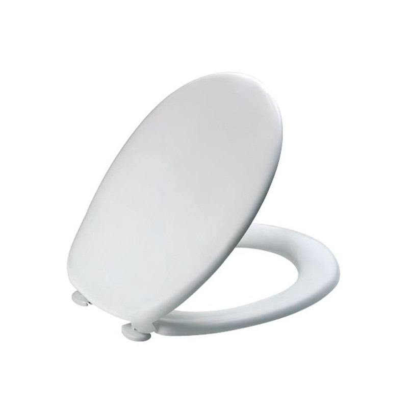 Sedile wc saniplast 2fse005302 chamonix con cerniere in nylon bianco