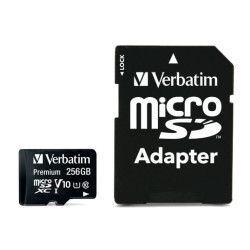 256gb scheda microsd verbatim 44087 micro sdxc class 10 [44087]