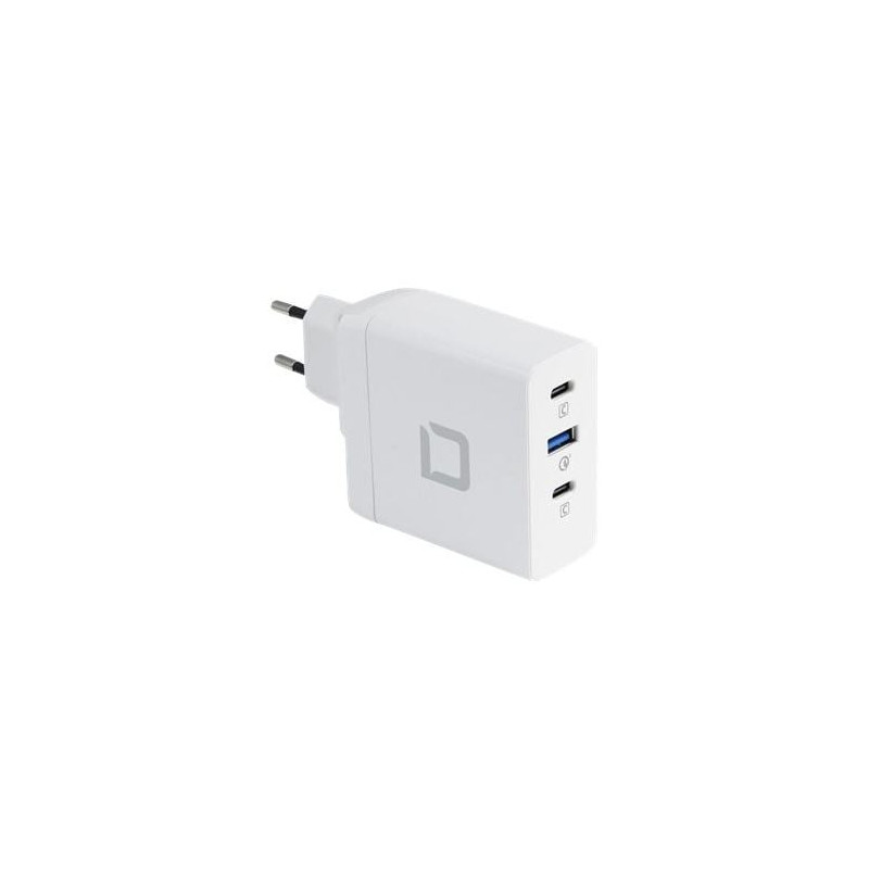 Alimentatore da rete dicota 2usb-c 100w 240v 2.5a 3prese bianco