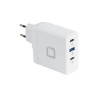 Alimentatore da rete dicota 2usb-c 100w 240v 2.5a 3prese bianco