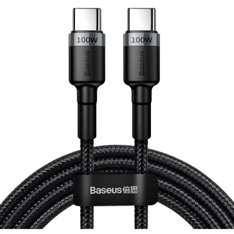 Cavo usb baseus usb-c/100w/2m nero 1pz [catklf-alg1]