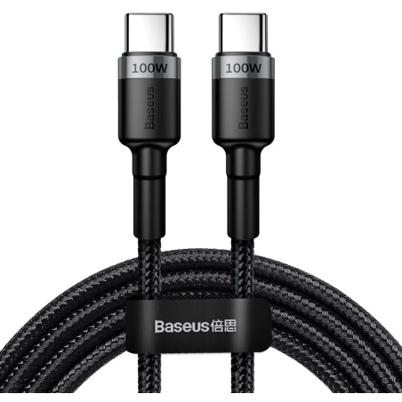 Cavo usb baseus usb-c/100w/2m nero 1pz [catklf-alg1]