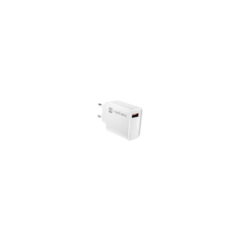 Alimentatore da rete natec ribera usb usb-a 18w bianco [nuc-2057]