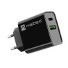 alimentatore da rete natec ribera usb-a + usb-c 20w pd nero