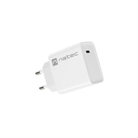 Alimentatore da rete natec ribera usb-c 20w pd bianco [nuc-2059]