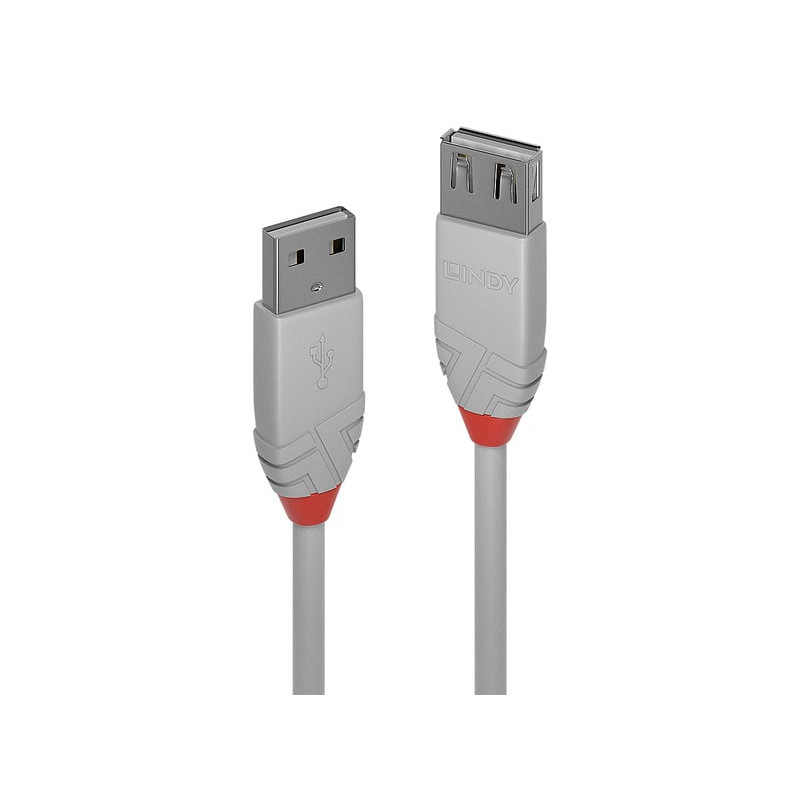 cavo lindy anthra line usb 2.0 1m grigio [36712]