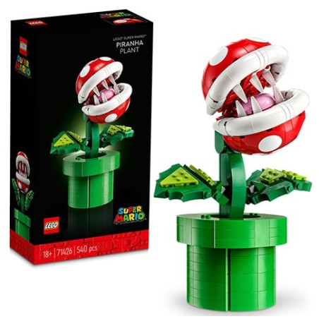Gioco da costruzione lego super mario pianta piranha 540pz [71426]