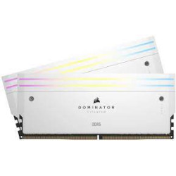 Ram dimm ddr5 96gb corsair dominator titanium 6600mhz cas40 2pz bianco
