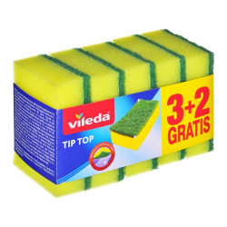 Spugna paglietta vileda tip-top 5pz verde/giallo [173845]