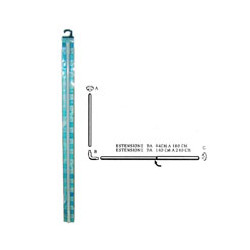 Bastone tenda doccia aglaia 80+ 94/180 estensibile 02619 [aglaia]