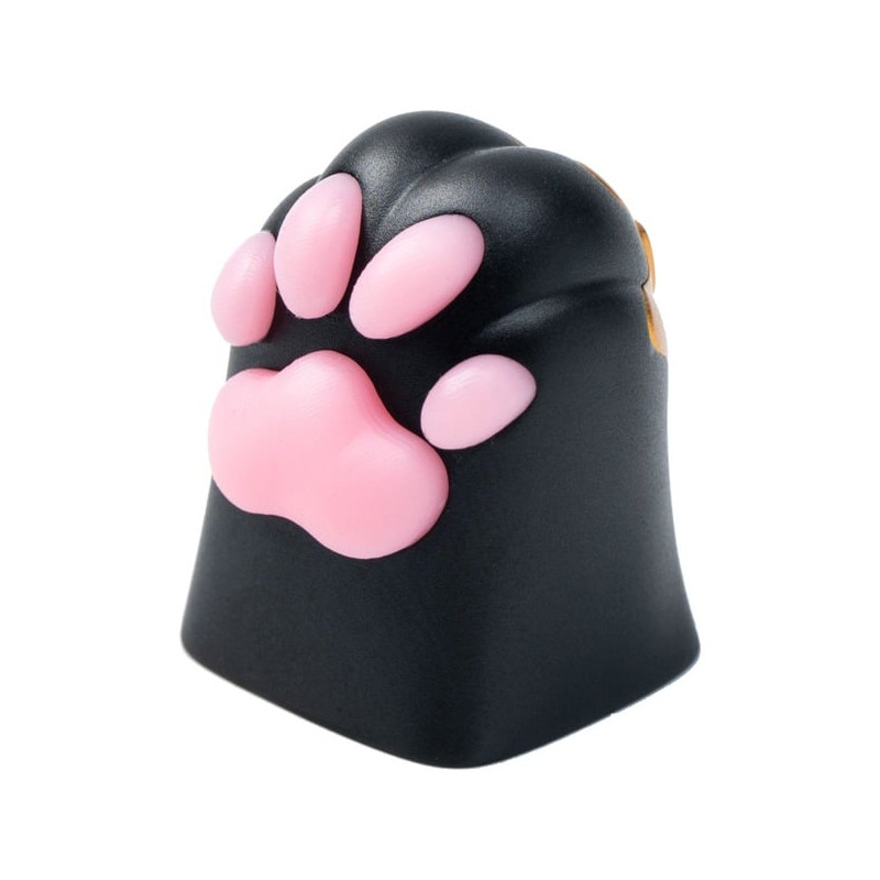 Tasto della tastiera keychron kitty paw in lega di alluminio rosa/nero