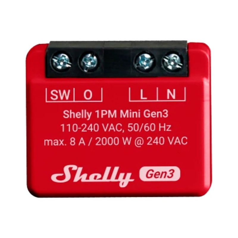 Rele' shelly plus 1pm mini gen3 (rosso) [shelly_plus_1pm_mini_g3]