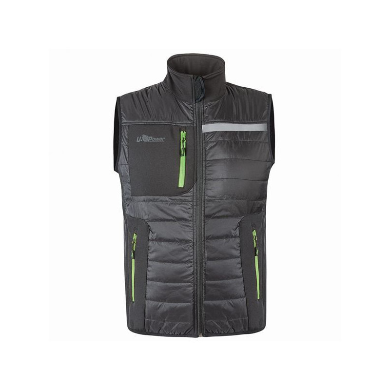 Gilet da lavoro u-power wall taglia l asphalt grigio/verde [fu278rl-l]