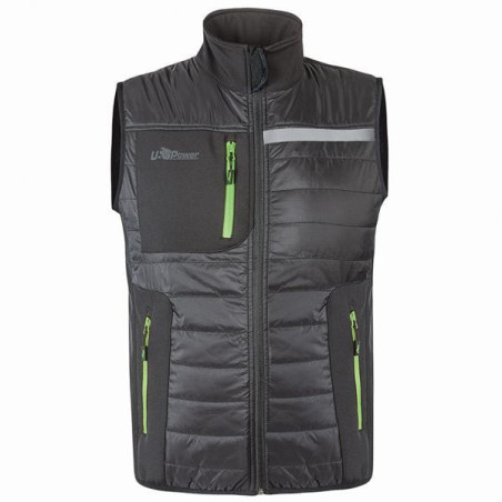Gilet da lavoro u-power wall taglia xl asphalt grigio/verde [fu278rl-xl]
