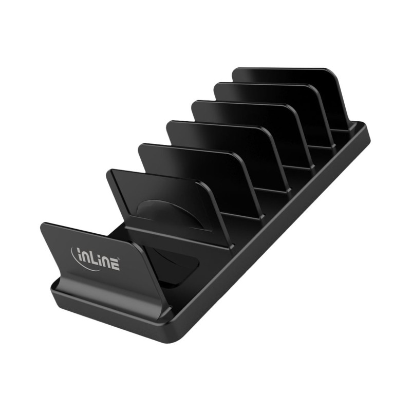 Supporto passivo inline per lettore con 6 scomparti per scrivania