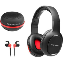 Cuffie mars gaming mhbtx combo 3in1 + auricolari + altoparlante bluetooth