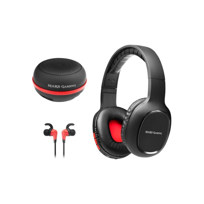 Cuffie mars gaming mhbtx combo 3in1 + auricolari + altoparlante bluetooth