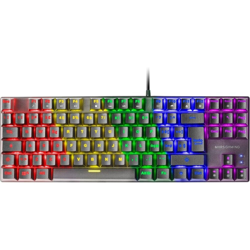 Tastiera mars gaming mk80 tkl meccanica frgb swich red italiano nero