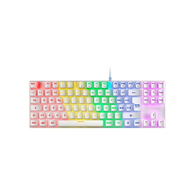 Tastiera mars gaming mk80 tkl meccanica frgb swich red italiano bianco