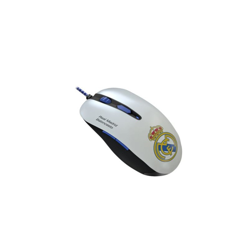 Mouse da gioco mars gaming mmrm real madrid ottico 3200dpi bianco