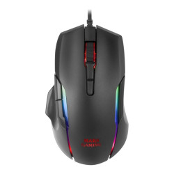 Mouse da gioco mars gaming mmx rgb ottico 12400dpi usb-a nero