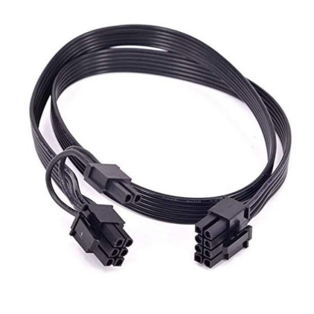 Cavo adattatore seasonic per psu a 1x6+2pin pci-express nero