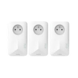 Kit adattatore strong powerline 1000 gigabit ethernet bianco 3pz