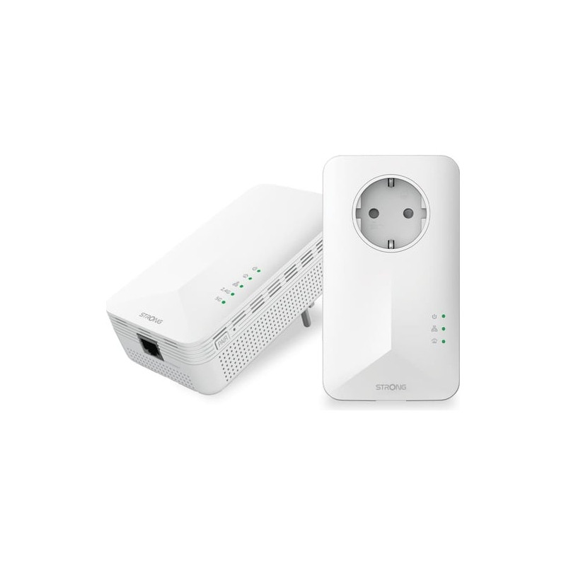 Kit adattatore strong powerline 1000/powerline wlan 1000 bianco [powerl1000wfduoeuv2]