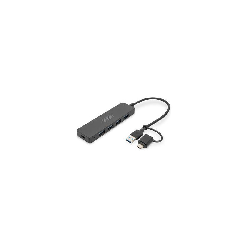 Hub usb digitus slim line da-70235 usb-c 3.0 4porte 12000