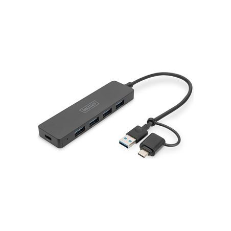 Hub usb digitus slim line da-70235 usb-c 3.0 4porte 12000