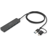 Hub usb digitus da-70236 usb3.0 4porte 12000 mbit/s 1.2m nero