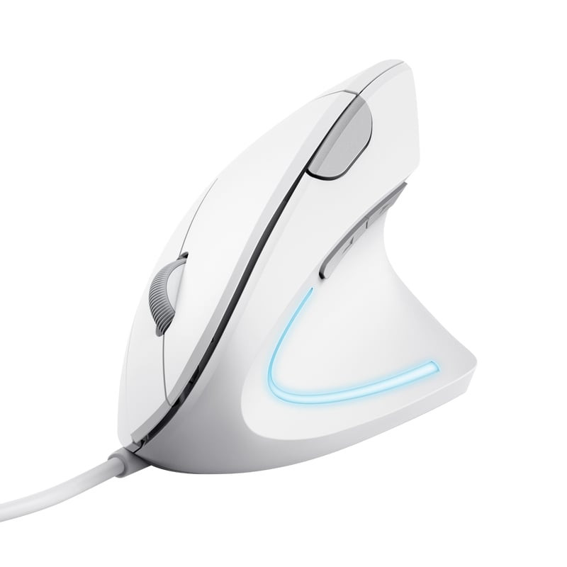 Mouse trust verto verticale ergonomico usb-a dx 1600dpi bianco