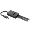 Adattatore ssd techly da usb-c a nvme/sata m.2 nero [368055]