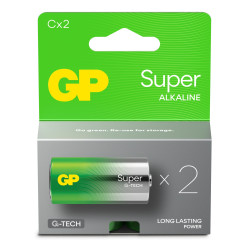 Batteria alcalina gp batteries super c lr14 1.5v 2pz