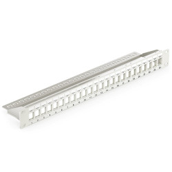 Pannello patch intellinet modulare senza frutti 24 posti 1u grigio