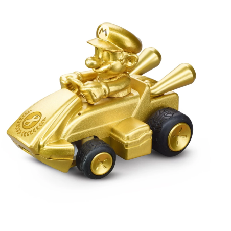 Modellino carrera mario kart mini rc 1:43 18x10.8x17mm oro/nero
