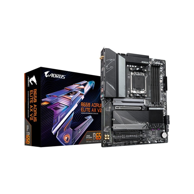 Scheda madre gigabyte giby b650 aorus elite ax v2 am5 atx 4xddr5