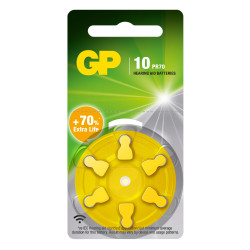 Batterie a bottone gp batteries za 10 per apparecchi acustici 1.45v