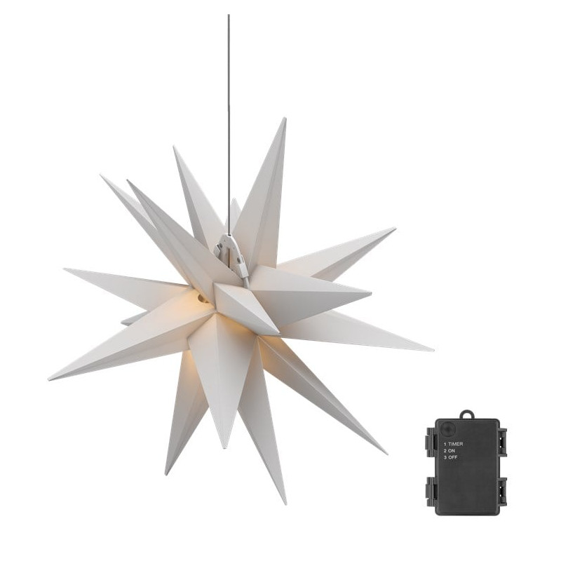 Stella di natale goobay led 3d/56cm funzionamento a batteria