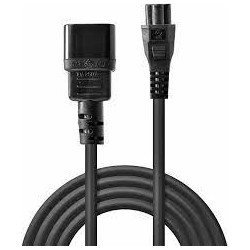 Cavo alimentazione lindy iec c5 a iec c14 2m nero [30341]